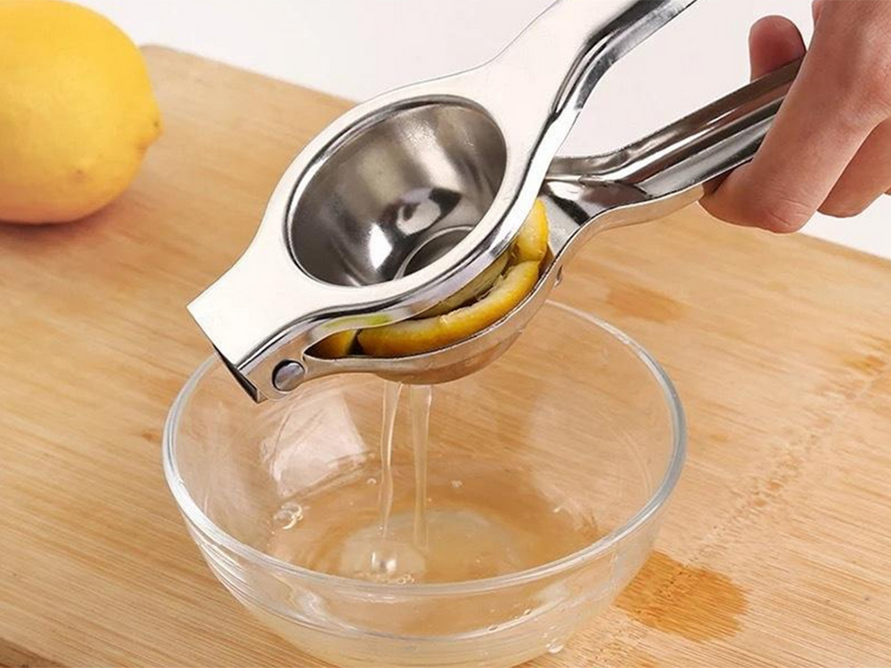 Metal Manual Lemon and Citrus Juicer, 20.5 cm, Silver