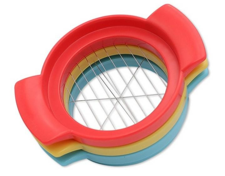 3-in-1 Egg Slicer with Stainless Steel Blades, Multicolored