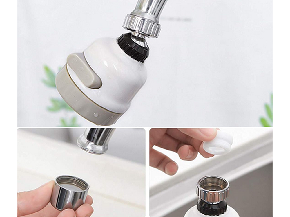 3-in-1 Kitchen Faucet Aerator Water Saver, Cream