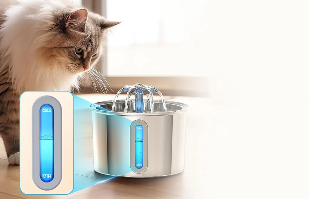 Oneisall PWF-001-1 Stainless Steel Water Fountain for Dogs and Cats, 2L