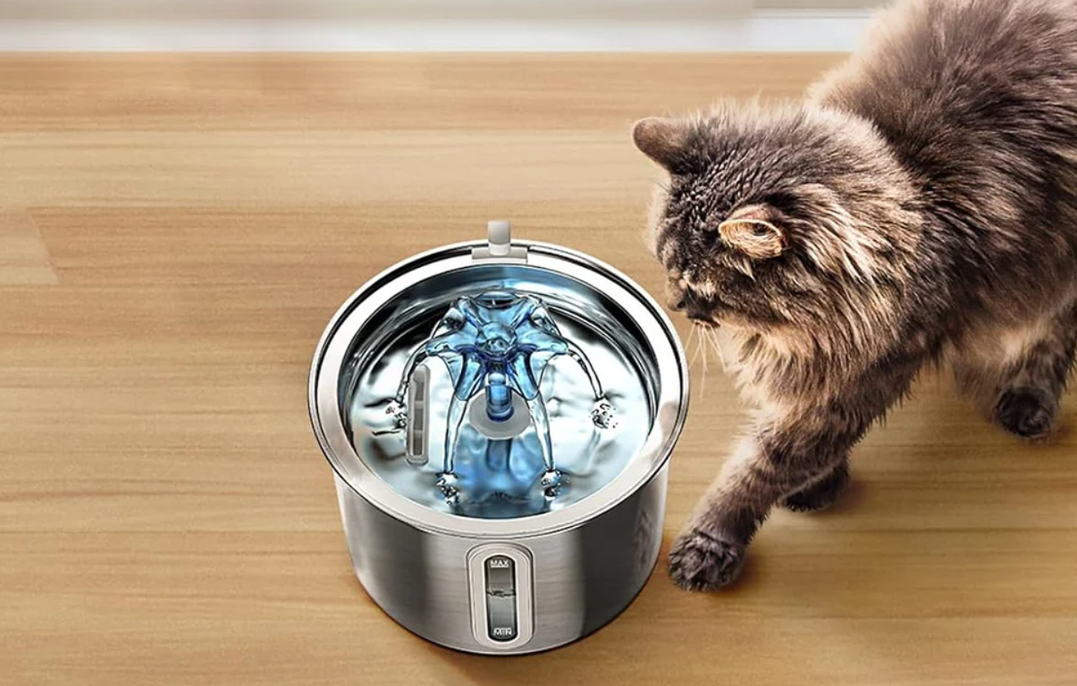 Oneisall PWF-001-1 Stainless Steel Water Fountain for Dogs and Cats, 2L