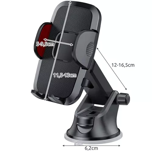 Automatic Car Holder Gravity Car Mount, 4-7 inches, black