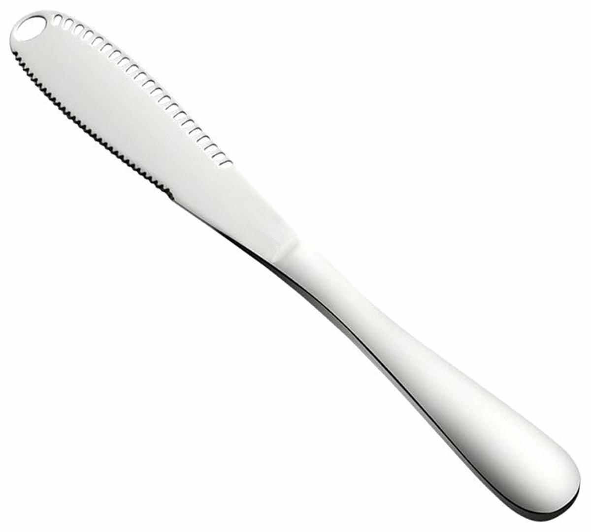 Stainless Steel Butter Knife with Holes AG267C, Silver